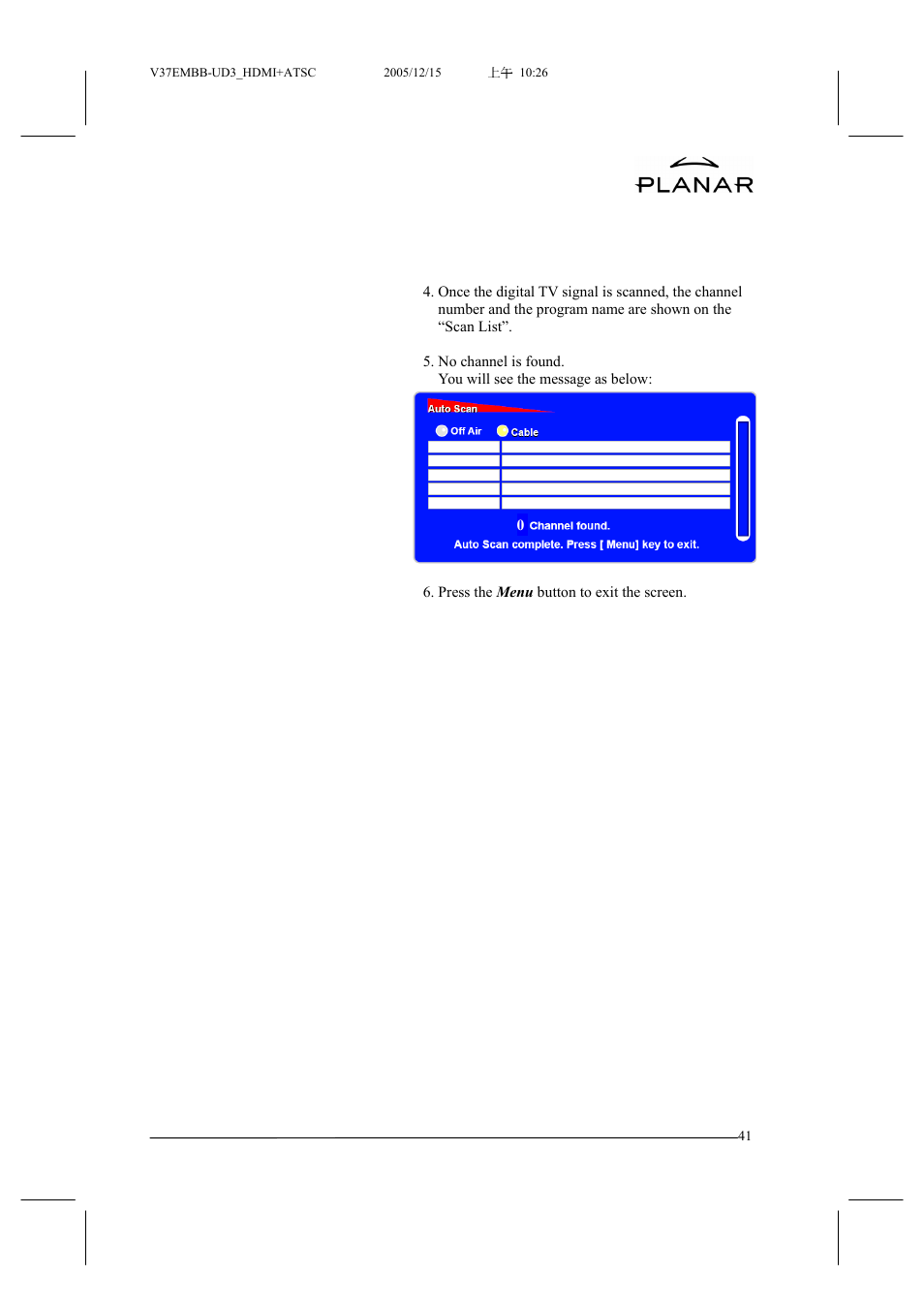 Planar XP37W User Manual | Page 42 / 70