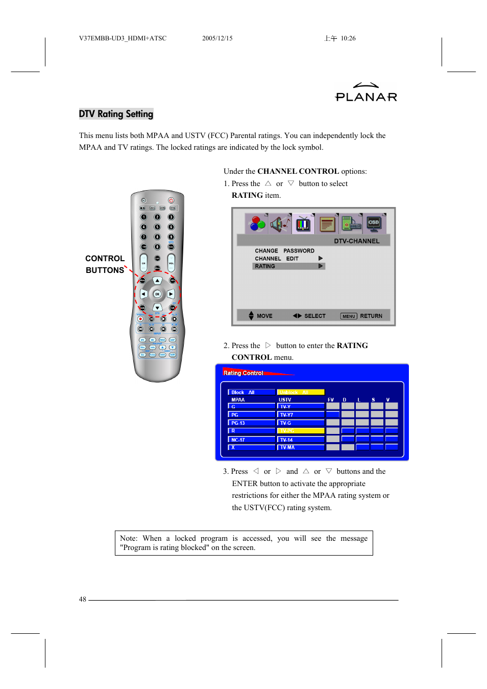 Planar XP37W User Manual | Page 49 / 70