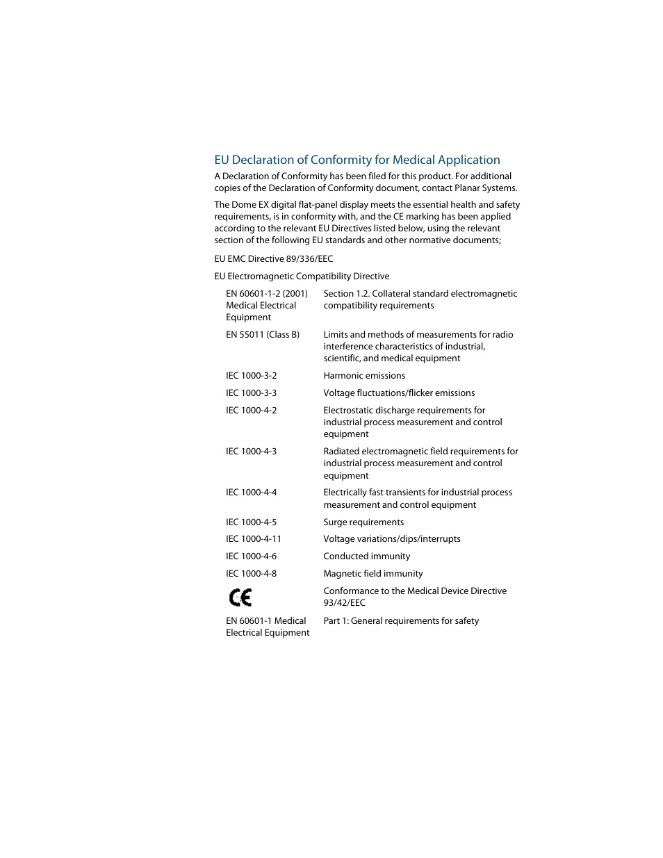 Planar E2C User Manual | Page 32 / 38