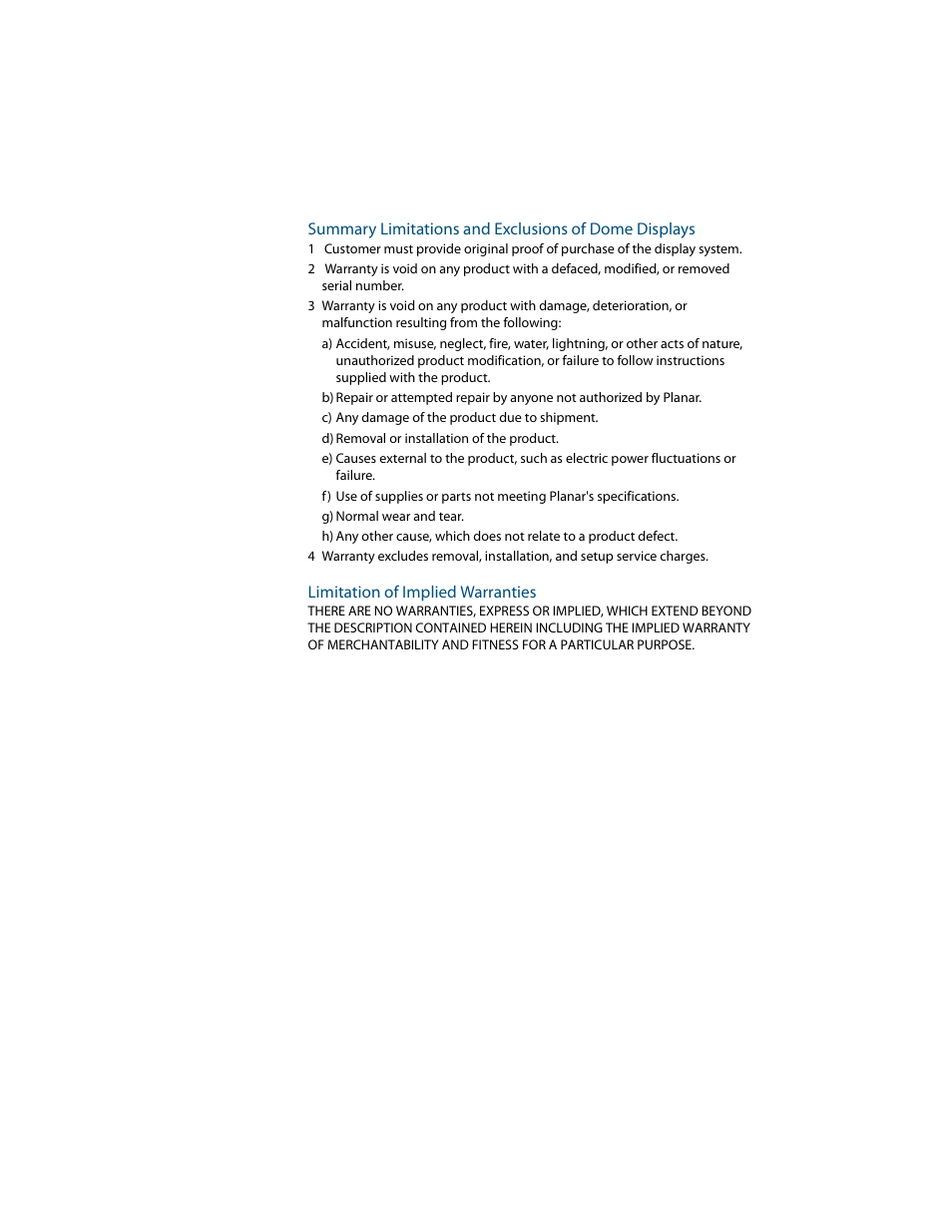 Planar E2C User Manual | Page 36 / 38