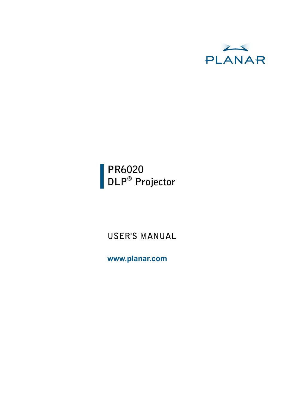 Planar PR6020 User Manual | 36 pages