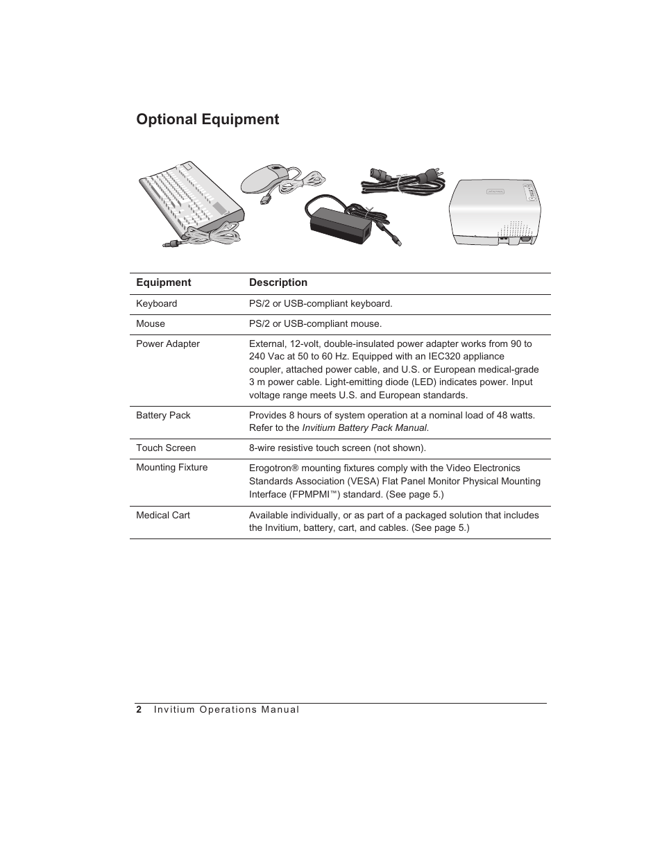 Optional equipment | Planar Tn4 User Manual | Page 12 / 27