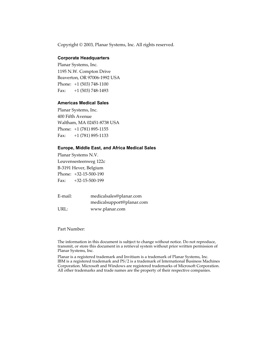 Planar Tn4 User Manual | Page 2 / 27