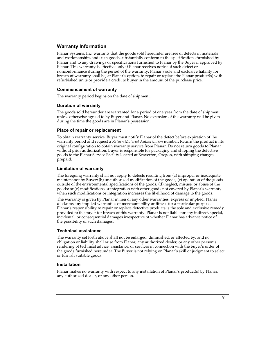 Planar Tn4 User Manual | Page 5 / 27