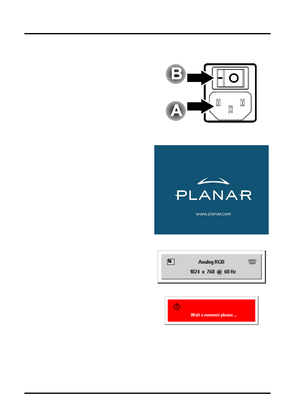 Starting and shutting down the projector, Tarting and, Hutting down the | Rojector | Planar PR Line PR5022 User Manual | Page 21 / 55