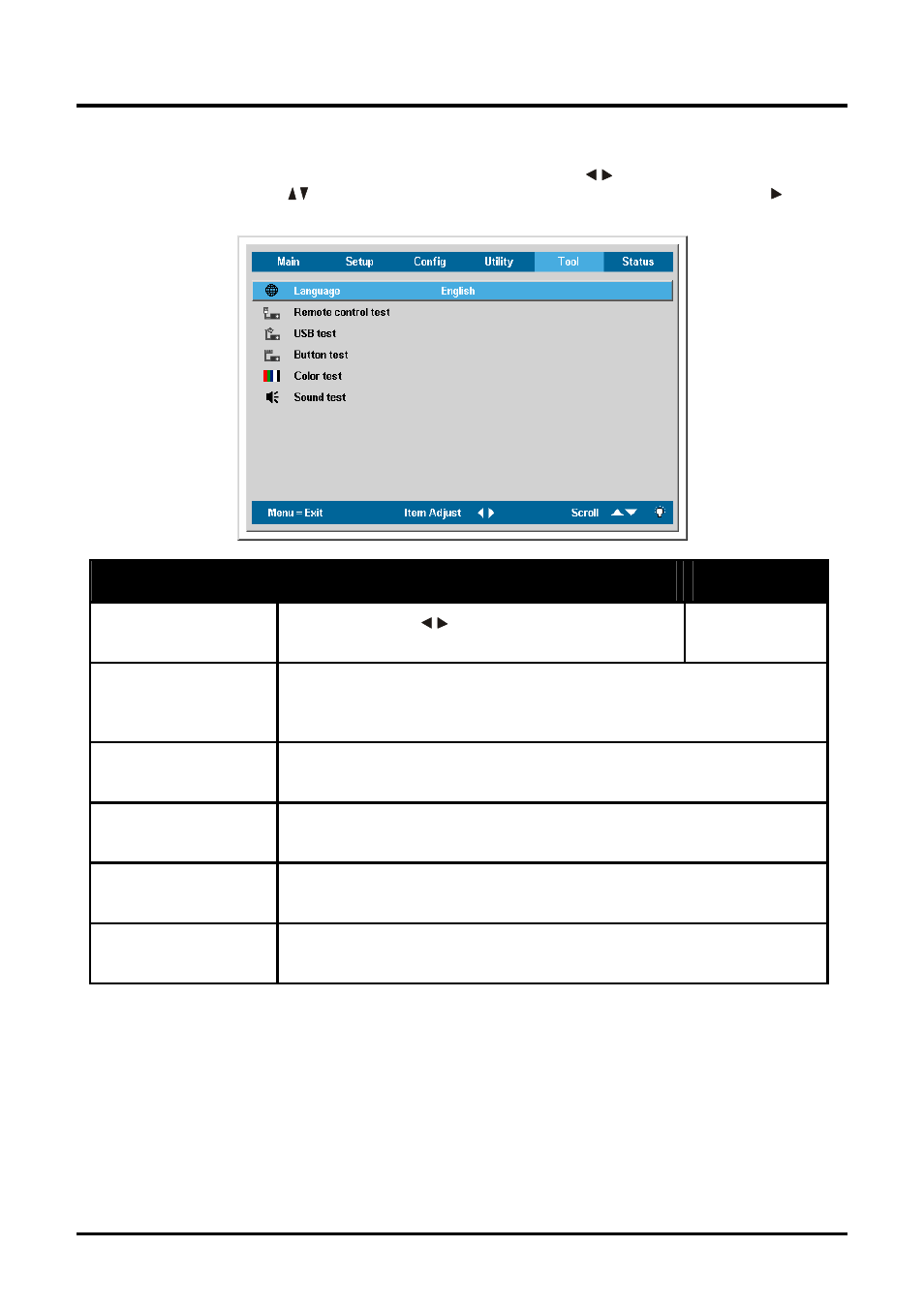 Tool menu | Planar PR Line PR5022 User Manual | Page 40 / 55