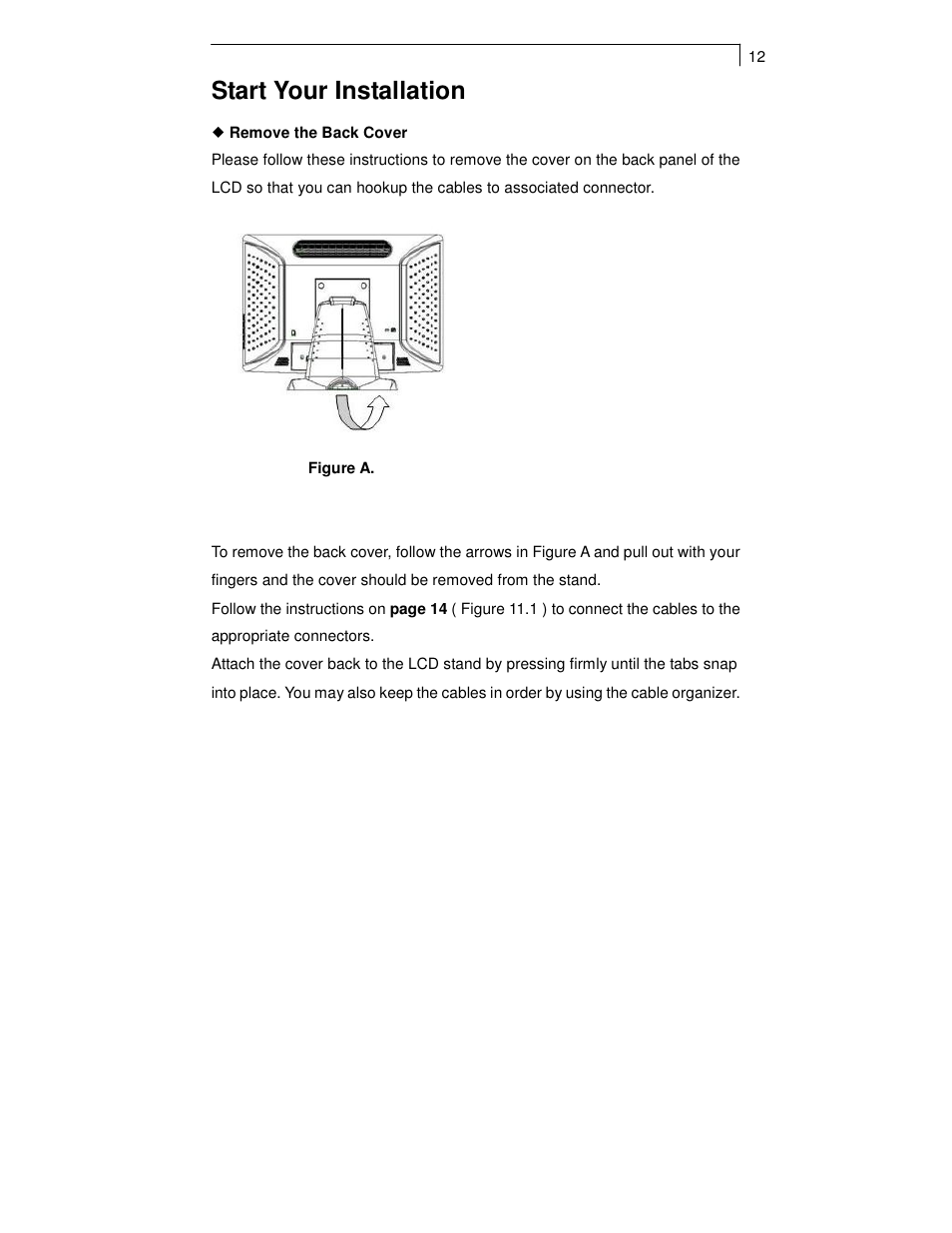 Start your installation | Planar PT1701MX User Manual | Page 14 / 30