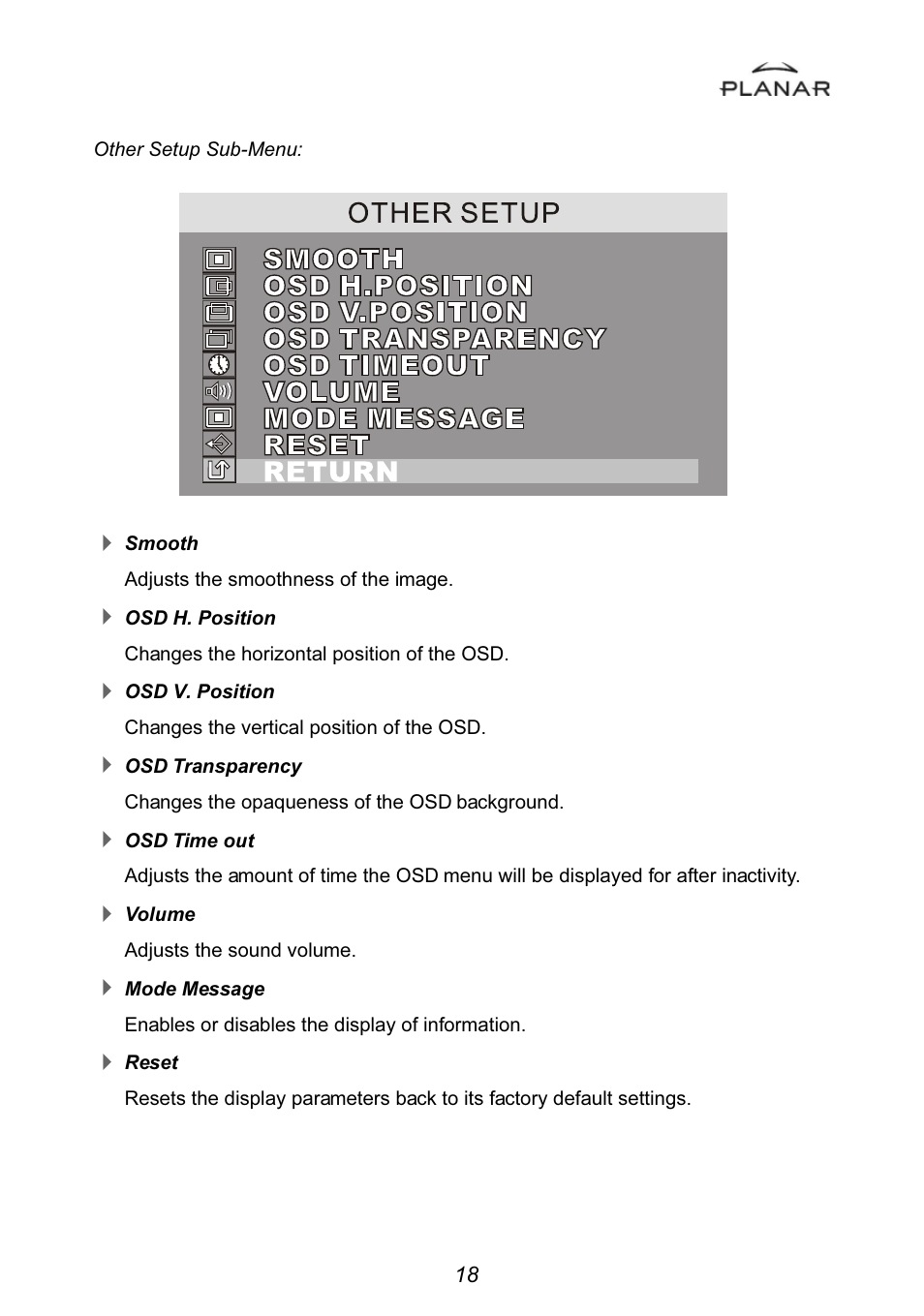 Planar PT1501MU User Manual | Page 21 / 31
