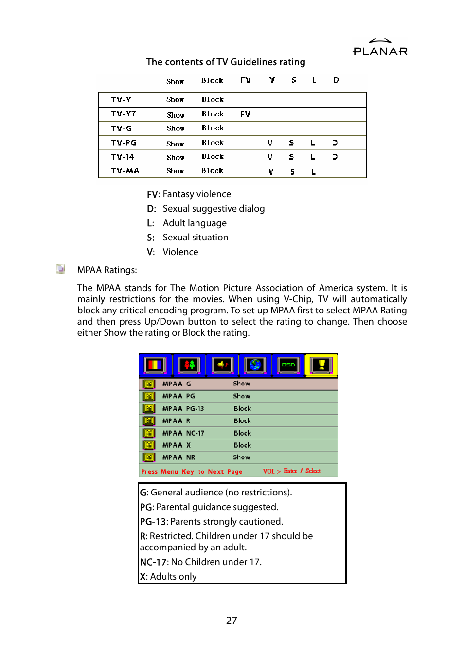 Planar PD42ED User Manual | Page 31 / 48