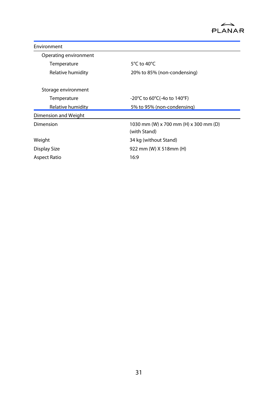 Planar PD42ED User Manual | Page 35 / 48