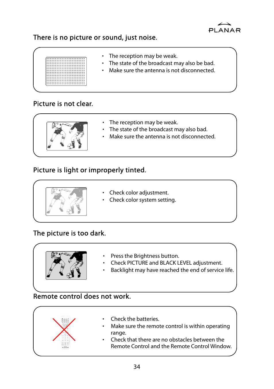 Planar PD42ED User Manual | Page 38 / 48