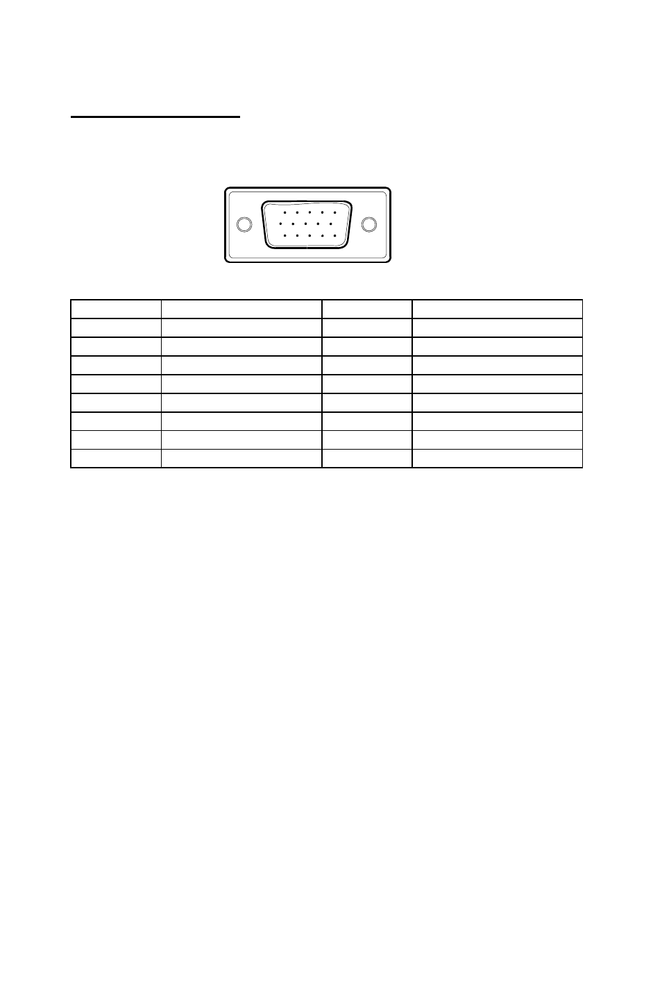 Appendix (cont.), Connector pin assignment | Planar PE2010 User Manual | Page 22 / 24