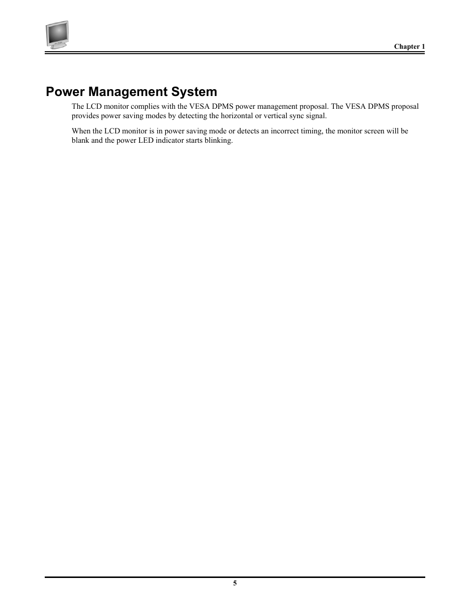 Power management system | Planar FWT1744NU User Manual | Page 11 / 18