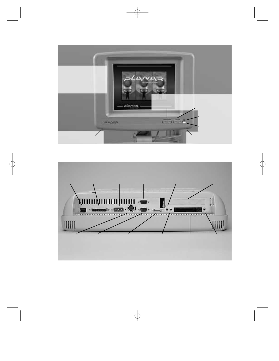 Front panel, Connections (bottom) | Planar C3013T User Manual | Page 11 / 60