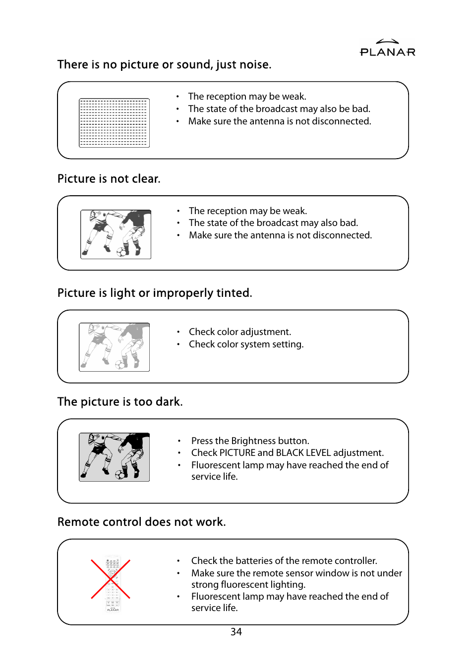 Planar PDP42HD User Manual | Page 38 / 48