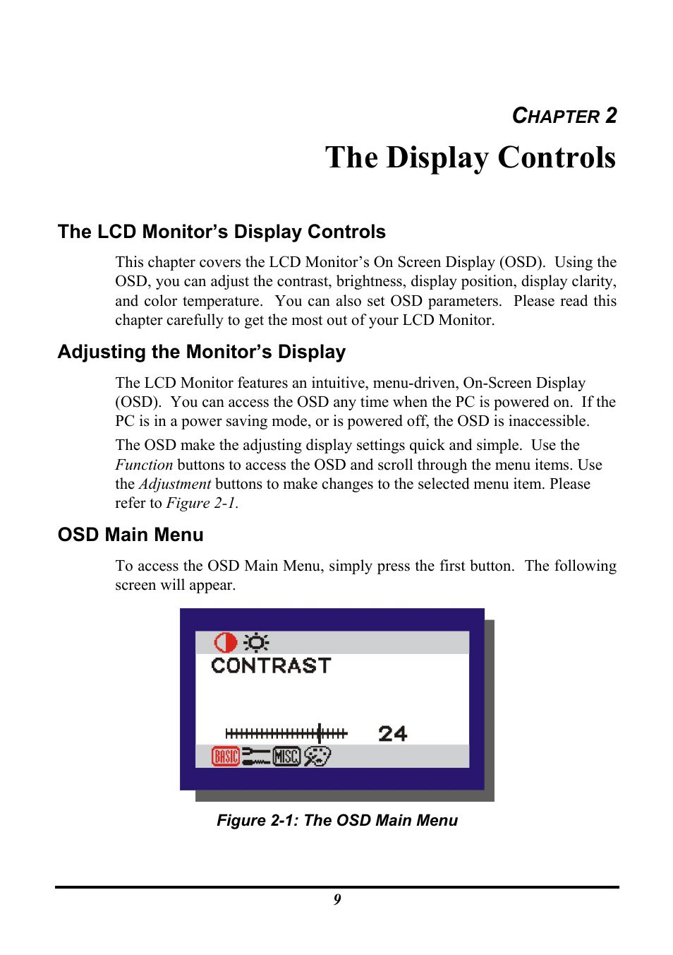 The display controls | Planar PL120 User Manual | Page 17 / 26