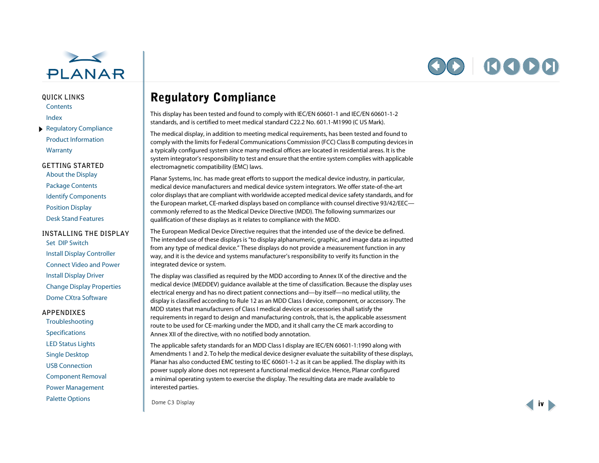 Regulatory compliance | Planar C3 User Manual | Page 4 / 45
