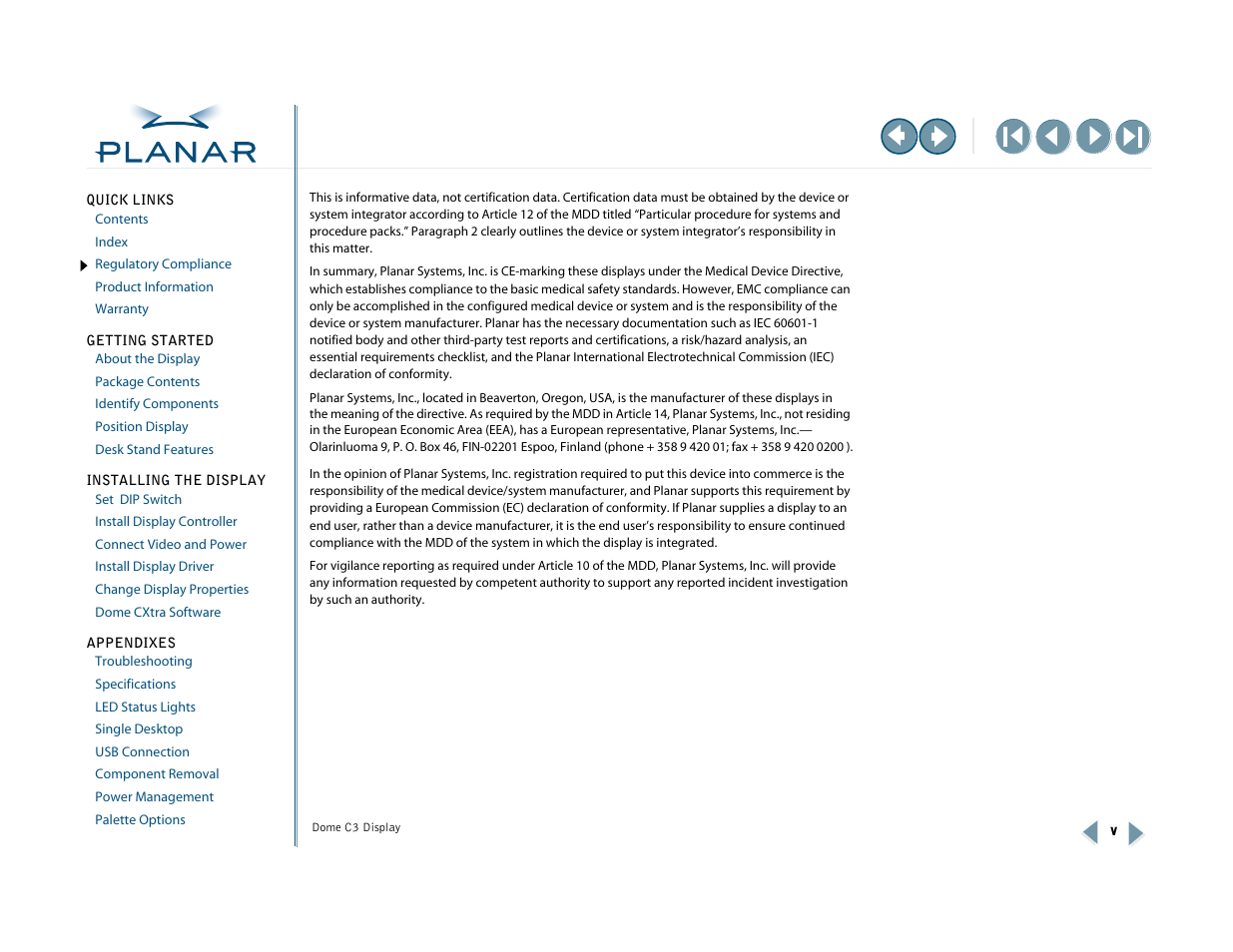 Planar C3 User Manual | Page 5 / 45