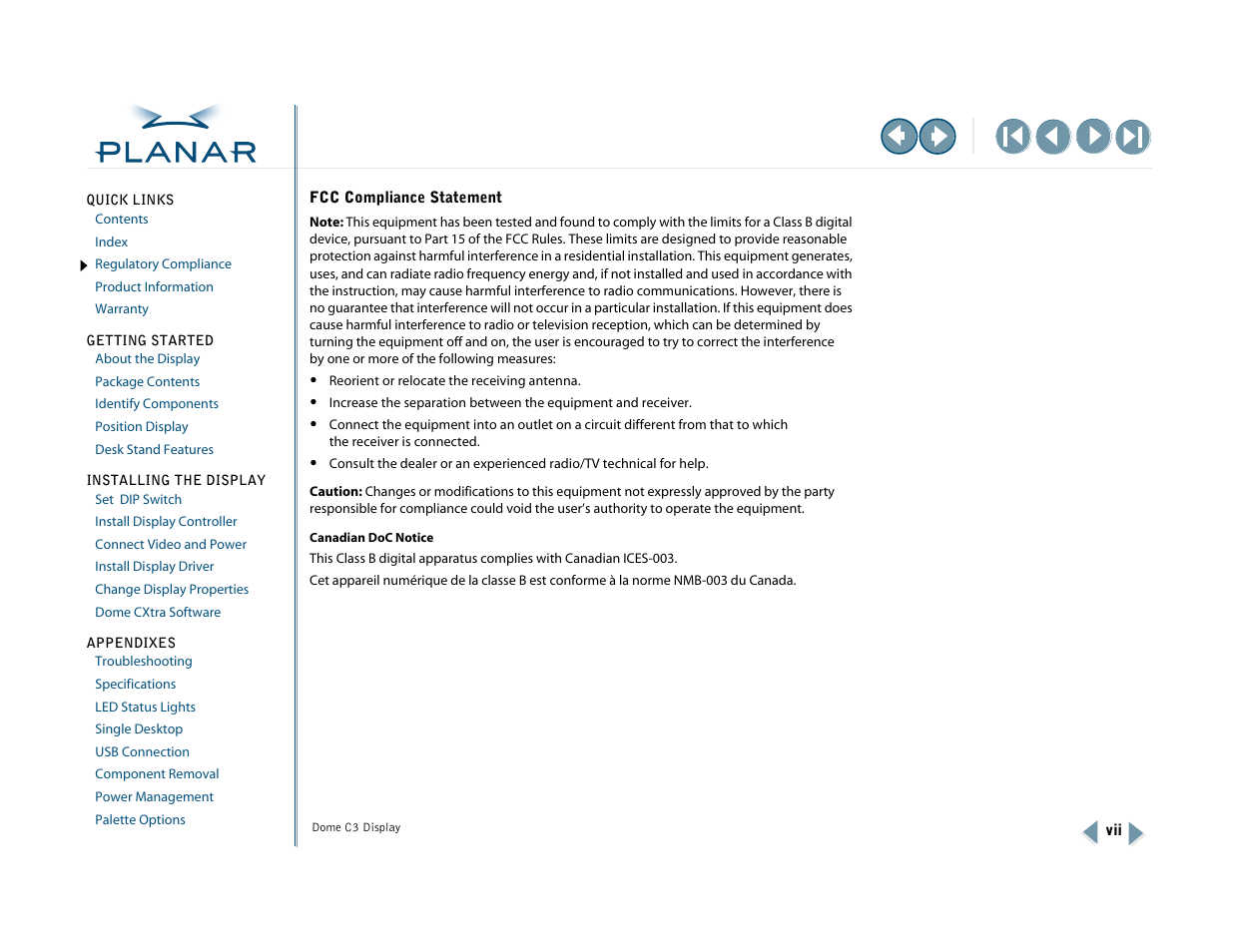 Planar C3 User Manual | Page 7 / 45