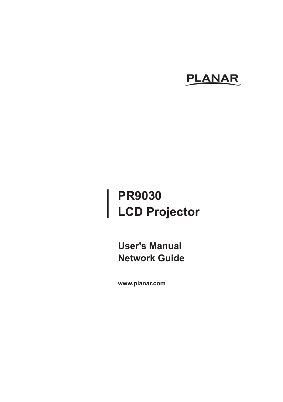 Planar PR Line PR9030 User Manual | 47 pages