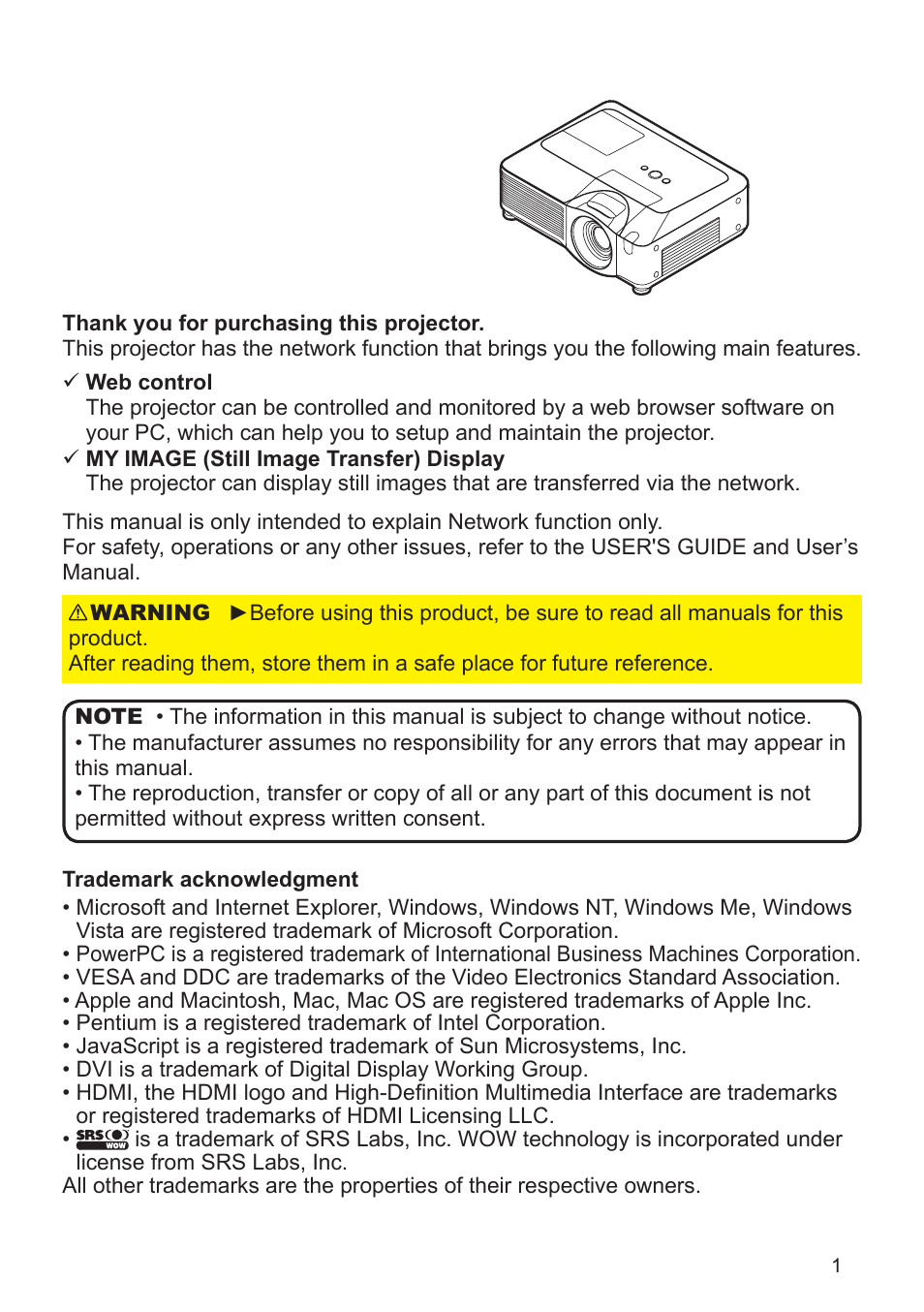 Planar PR Line PR9030 User Manual | Page 3 / 47