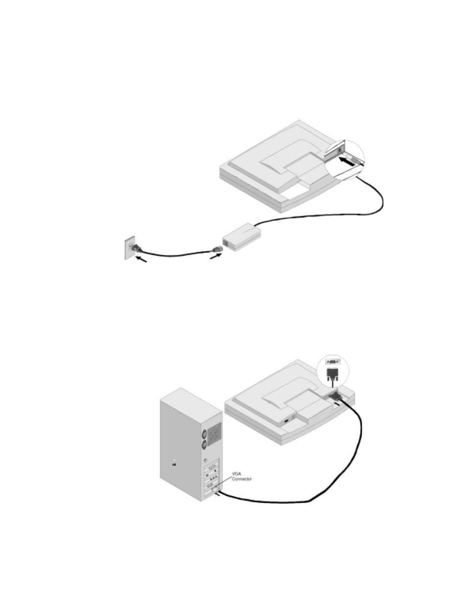 Connecting ac power, Connecting video | Planar VS15XAD User Manual | Page 13 / 26