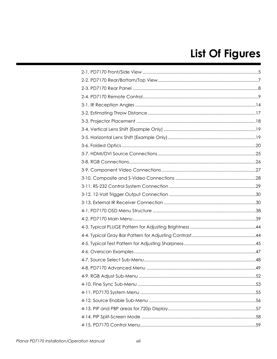 Prel i mina r y | Planar PD7170 User Manual | Page 13 / 100