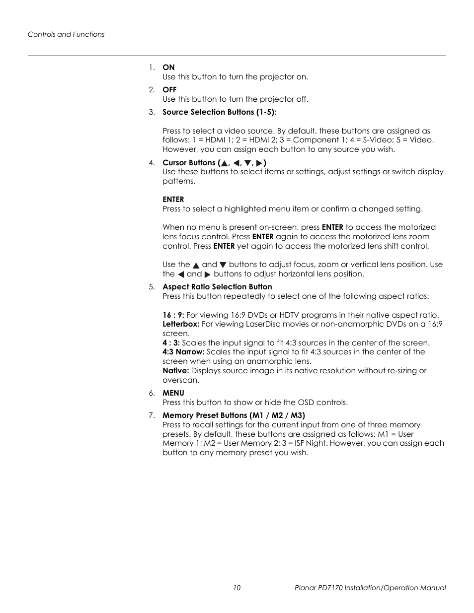 Prel imina ry | Planar PD7170 User Manual | Page 24 / 100