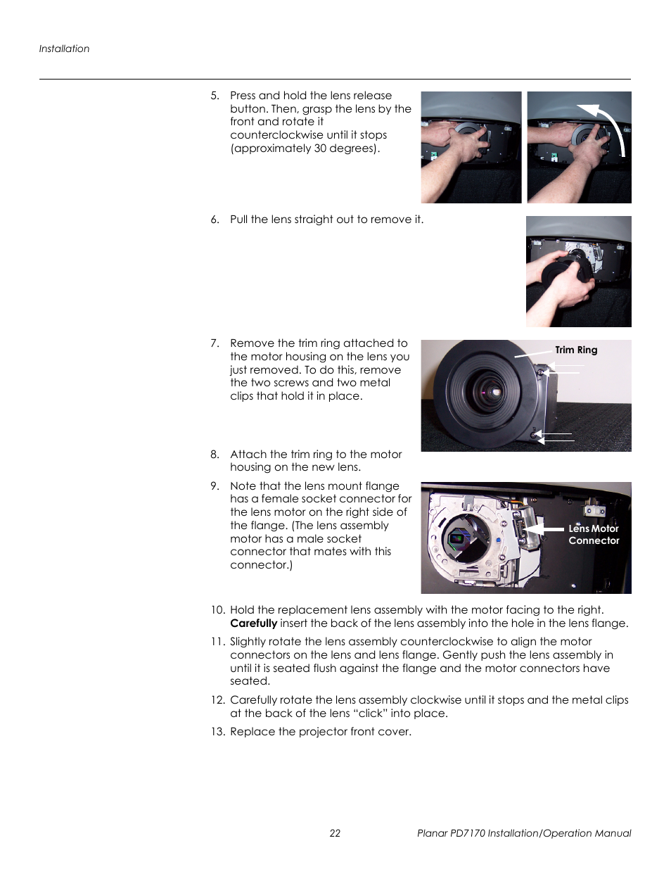 Prel imina ry | Planar PD7170 User Manual | Page 36 / 100