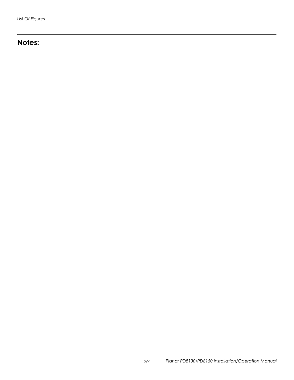 Prel imina ry | Planar PD8130 User Manual | Page 14 / 100
