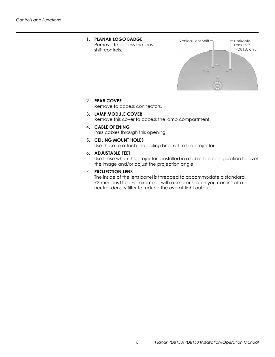 Prel imina ry | Planar PD8130 User Manual | Page 22 / 100