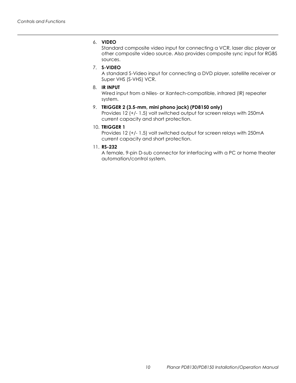 Prel imina ry | Planar PD8130 User Manual | Page 24 / 100