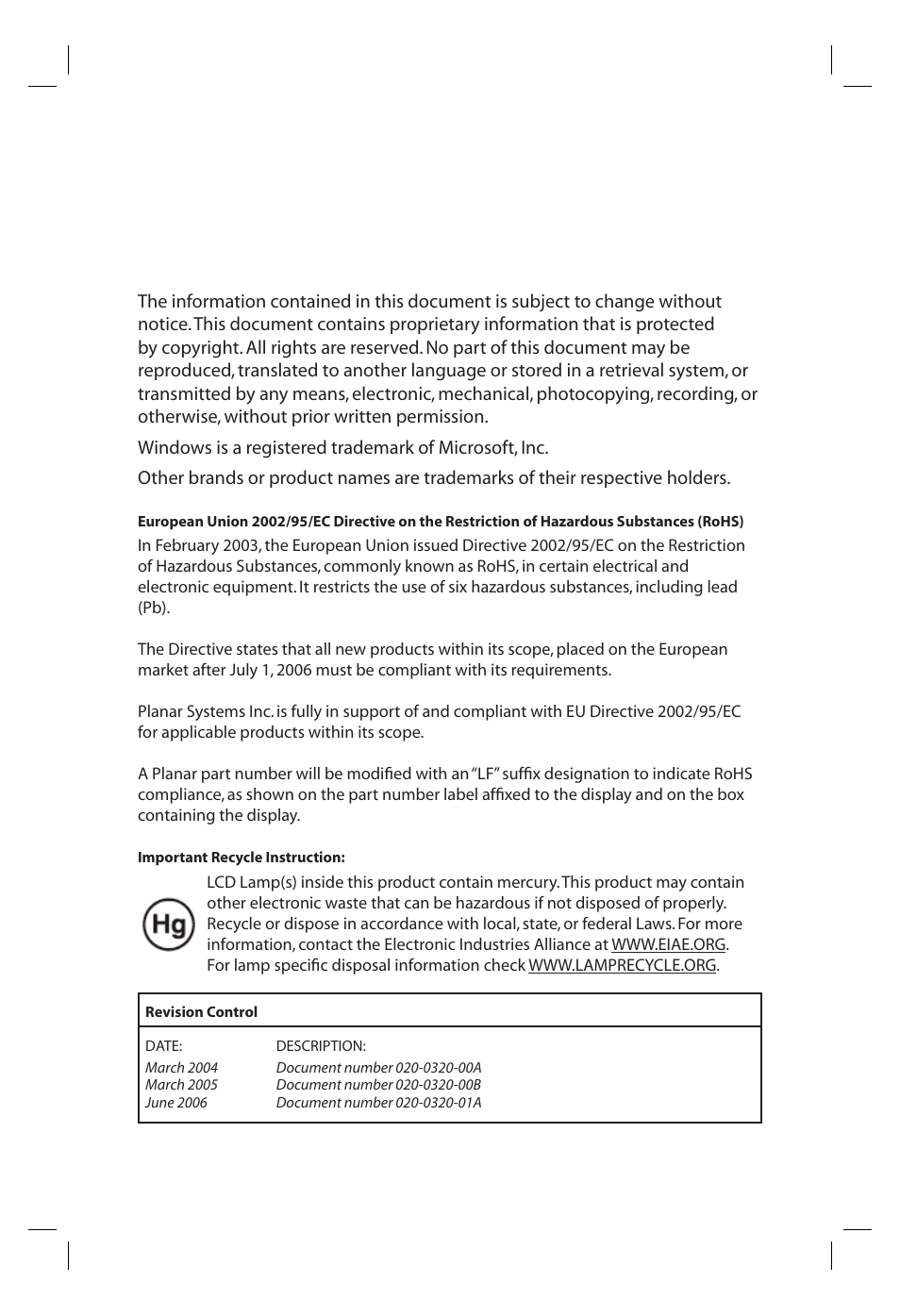 Planar LA1710R User Manual | Page 2 / 29