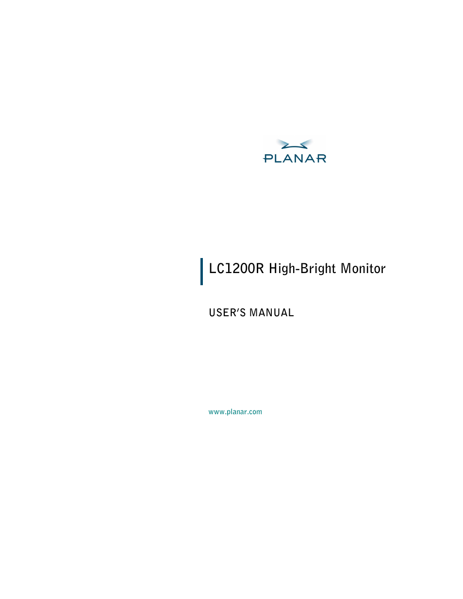 Planar LC1200R User Manual | 29 pages