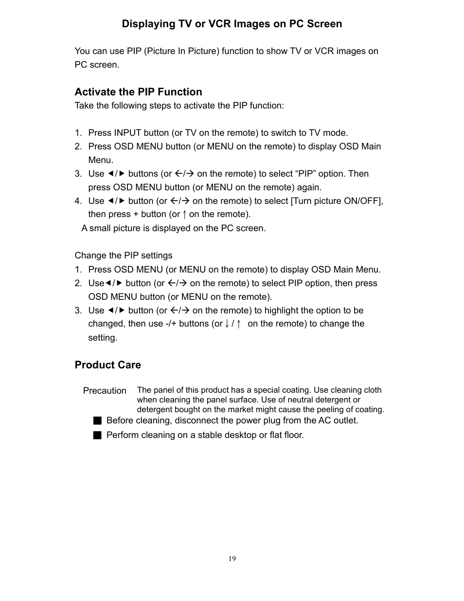 Planar XP17WSA User Manual | Page 20 / 31