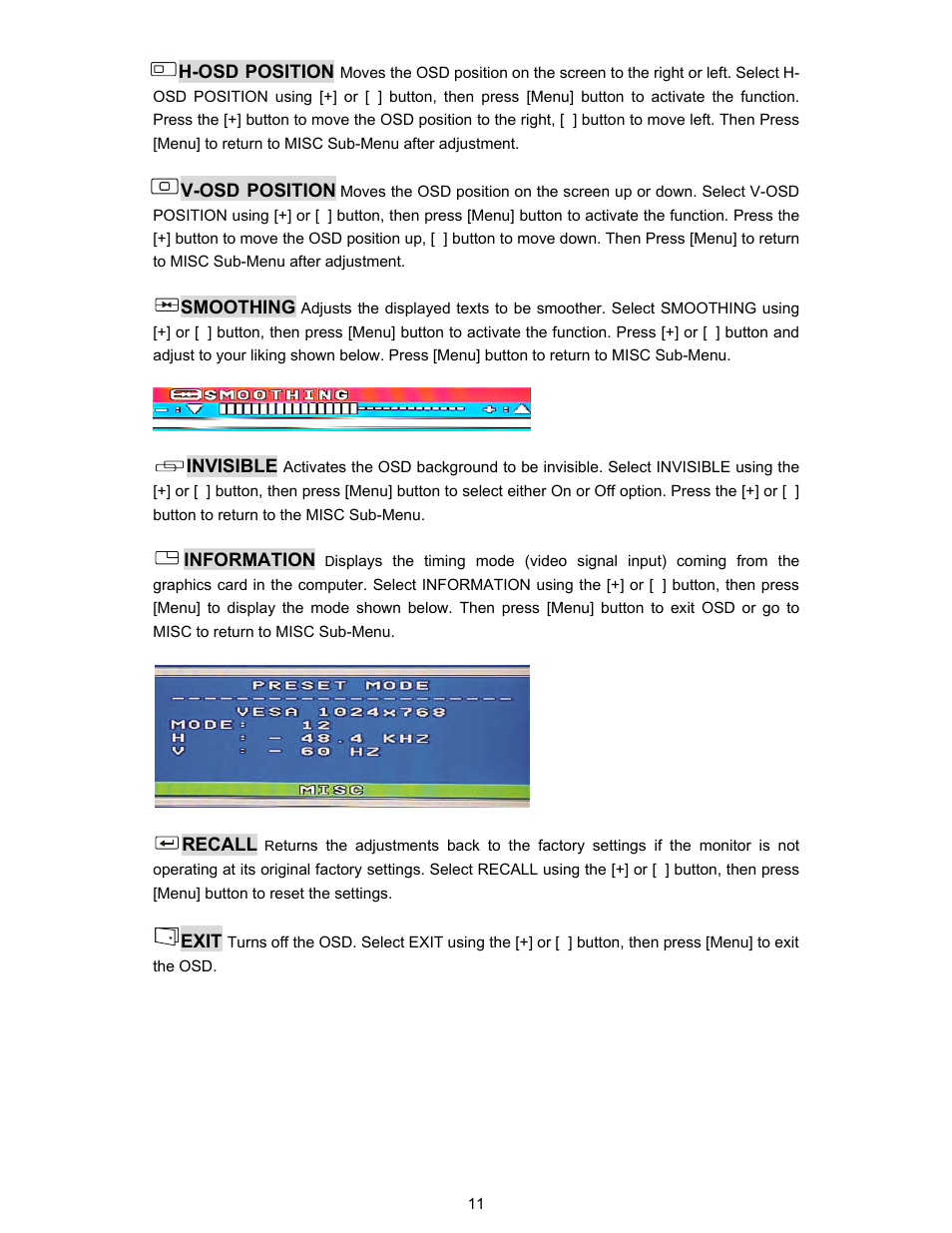 Planar PL190M User Manual | Page 12 / 17