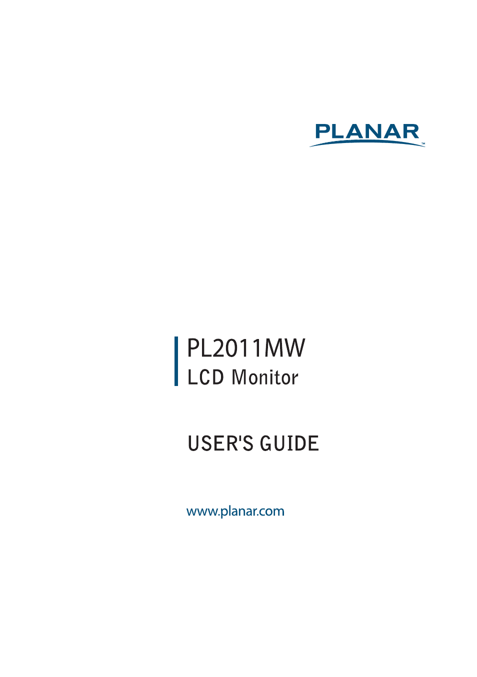 Planar PL2011MW User Manual | 20 pages