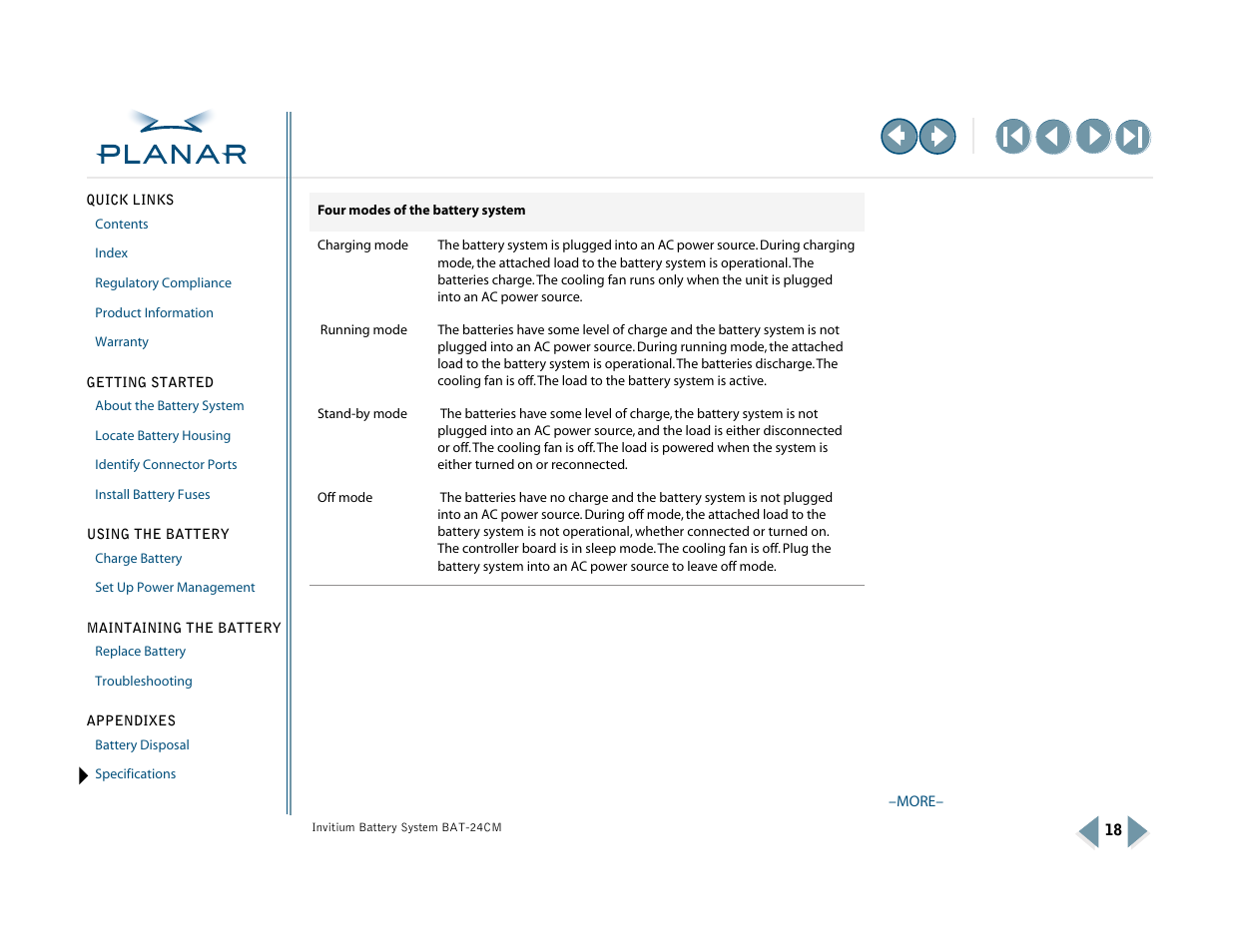 Charging controller board, More | Planar BAT-24CM User Manual | Page 23 / 32