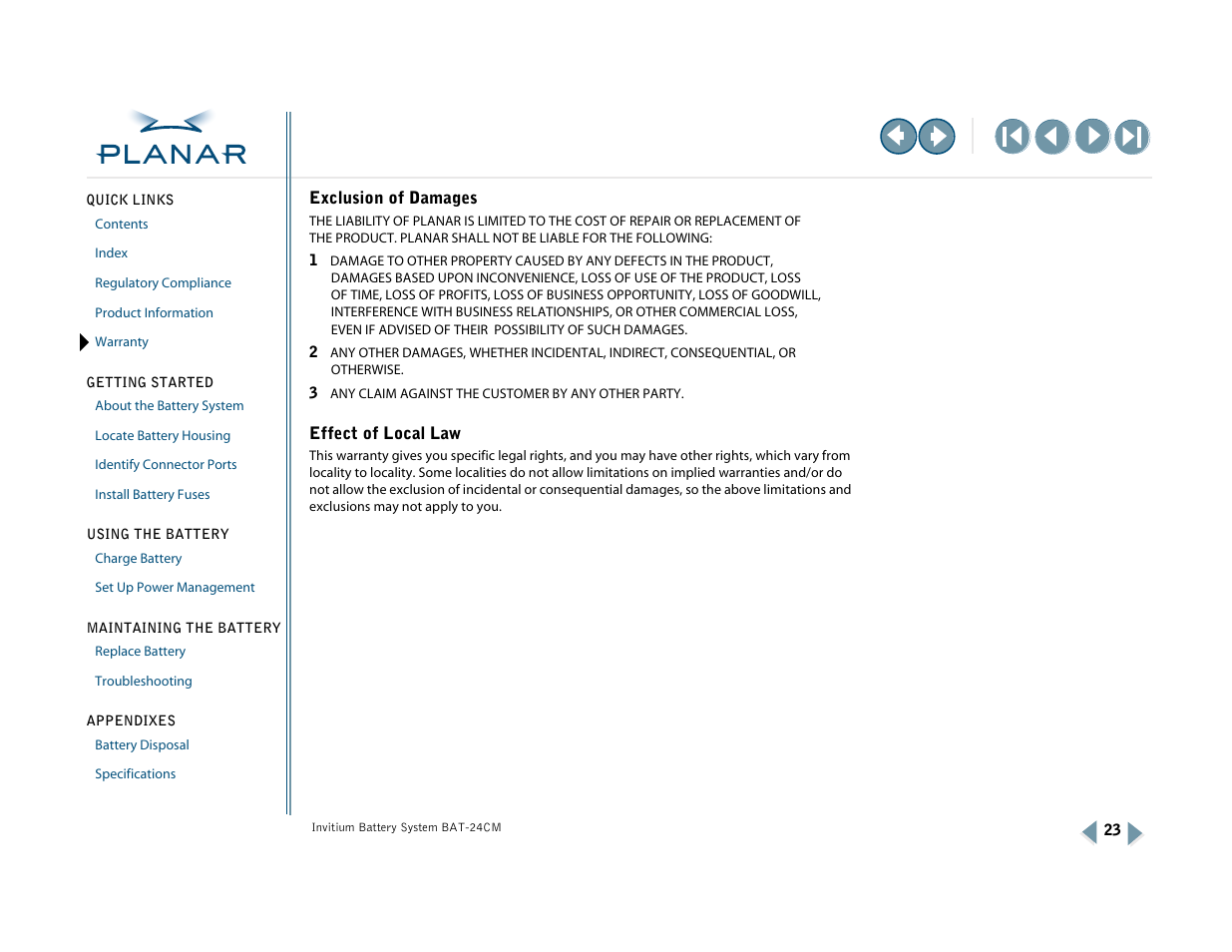 More | Planar BAT-24CM User Manual | Page 28 / 32