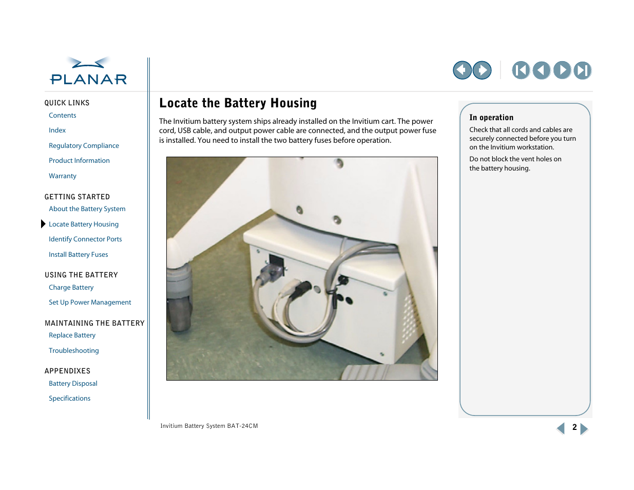 Locate the battery housing, Locate battery housing | Planar BAT-24CM User Manual | Page 7 / 32