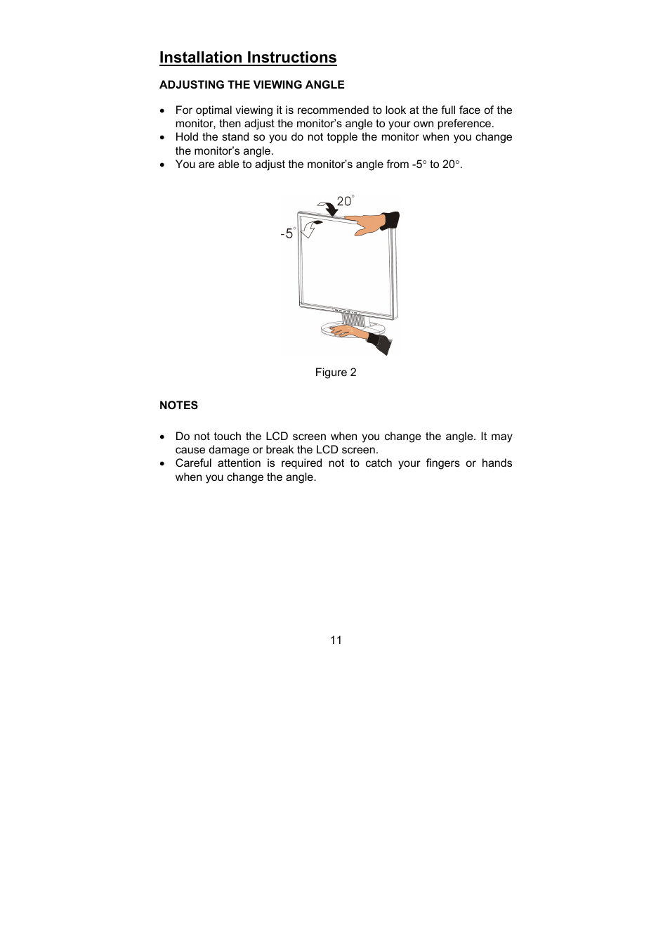 Installation instructions | Planar PL1900 User Manual | Page 11 / 24