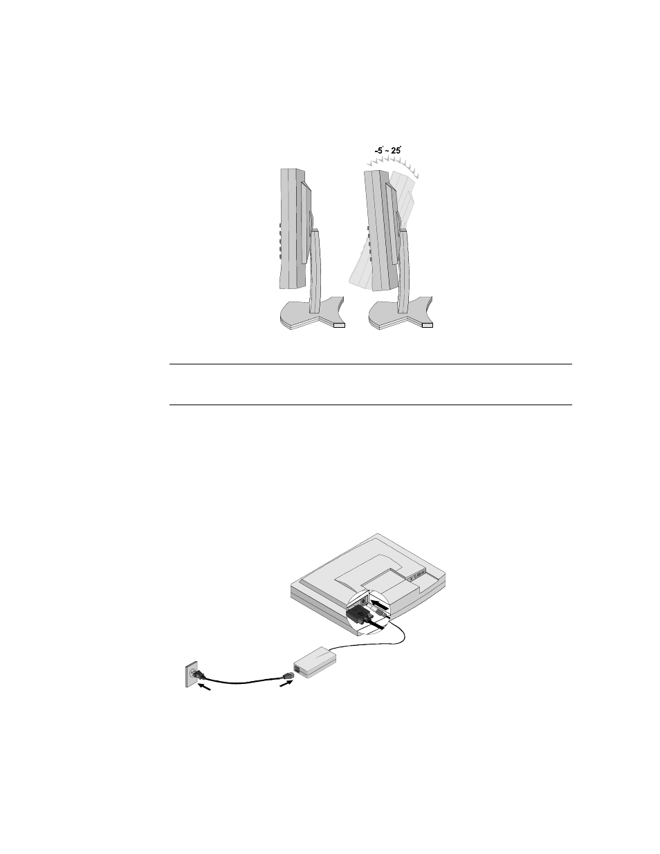 Adjusting the viewing angle, Connecting ac power | Planar VitalScreen D6015TM;TS User Manual | Page 14 / 33