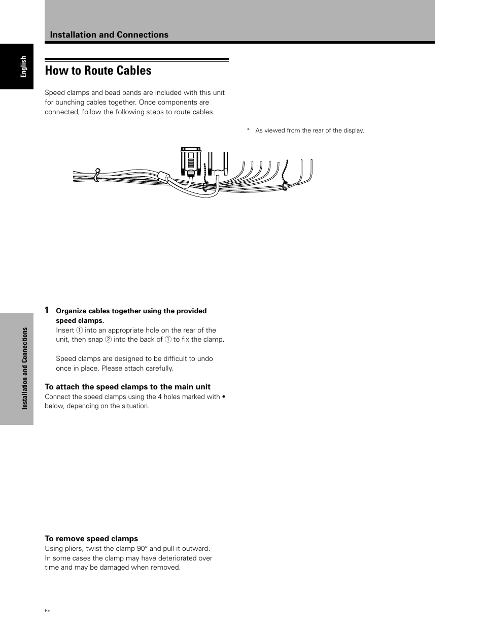 How to route cables | Planar PDP 43P User Manual | Page 21 / 43