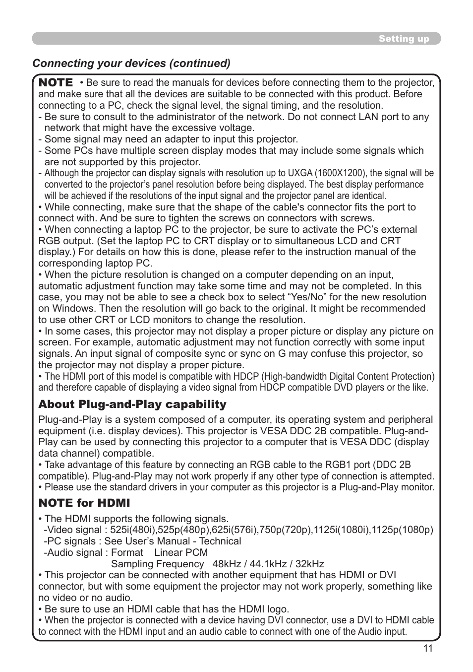 Planar PR Line PR9020 User Manual | Page 13 / 76