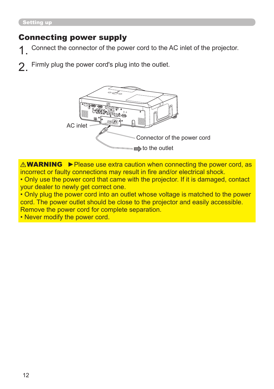 Connecting power supply | Planar PR Line PR9020 User Manual | Page 14 / 76