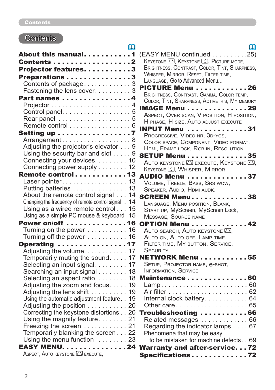 Planar PR Line PR9020 User Manual | Page 4 / 76