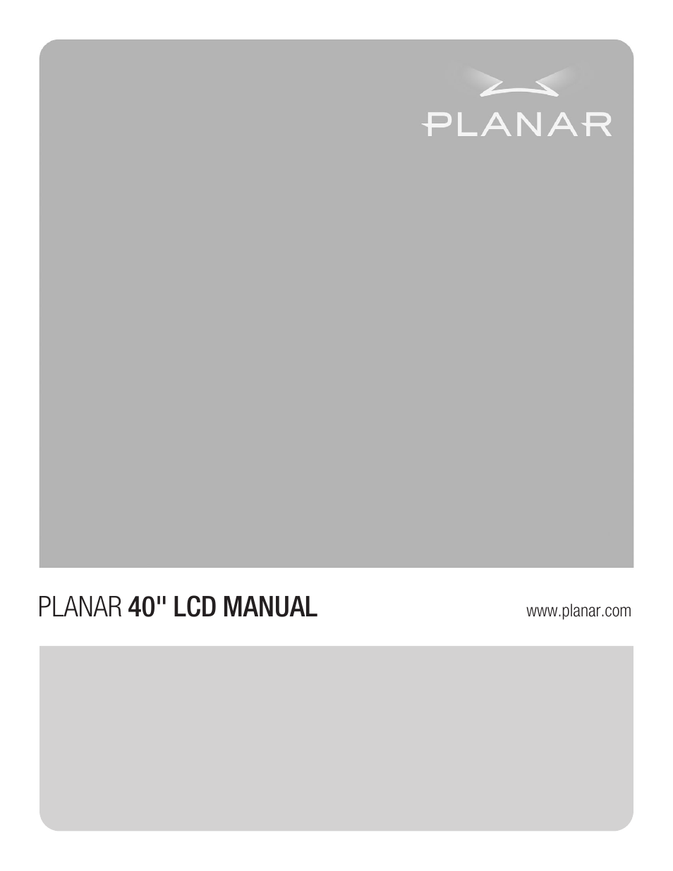Planar 40" User Manual | 60 pages