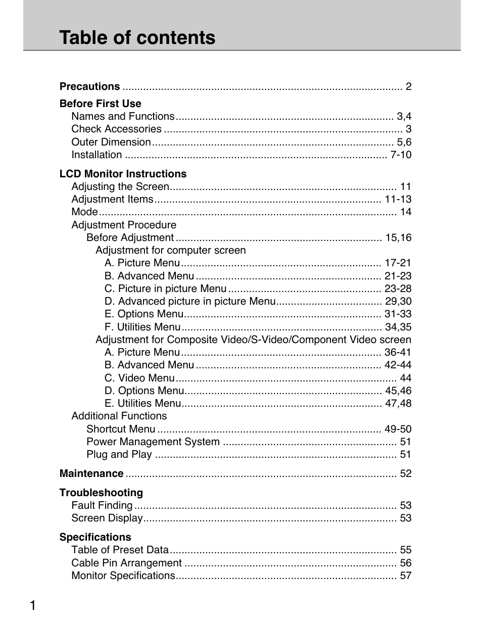 Planar 40" User Manual | Page 2 / 60