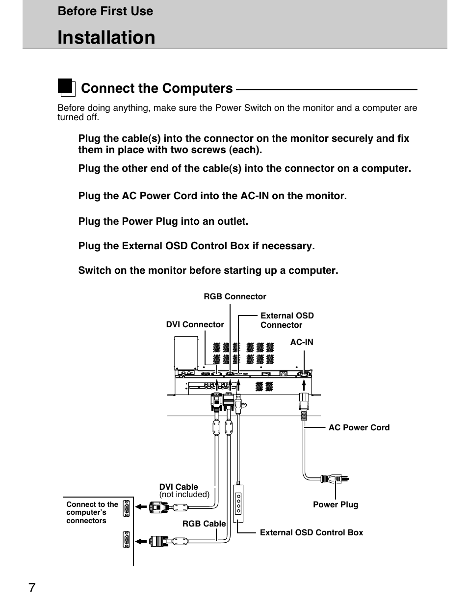 Installation | Planar 40" User Manual | Page 8 / 60