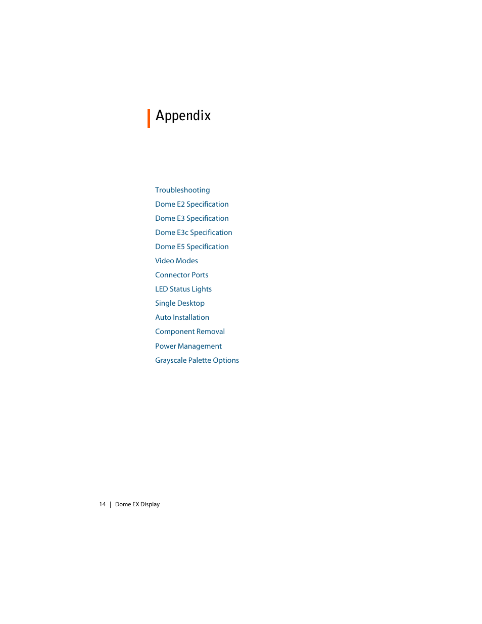 Appendix | Planar Dome EX User Manual | Page 24 / 60